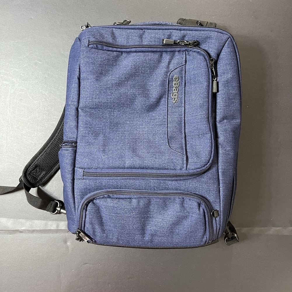 eBags EB2146-16 TLS Travel Professional Slim Laptop Backpack Navy Blue Excellent
